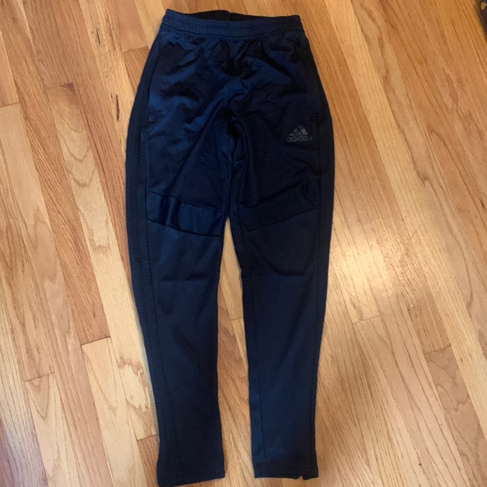 Mens adidas joggers Tiros sport pants black size small athletic